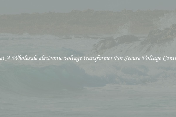 Get A Wholesale electronic voltage transformer For Secure Voltage Control