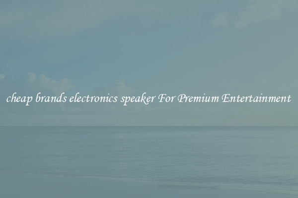 cheap brands electronics speaker For Premium Entertainment 