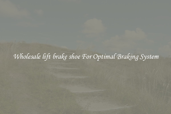 Wholesale lift brake shoe For Optimal Braking System