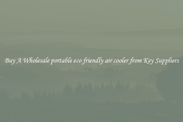 Buy A Wholesale portable eco friendly air cooler from Key Suppliers
