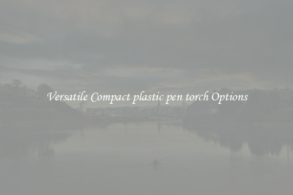 Versatile Compact plastic pen torch Options
