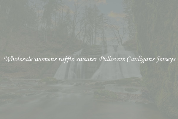 Wholesale womens ruffle sweater Pullovers Cardigans Jerseys