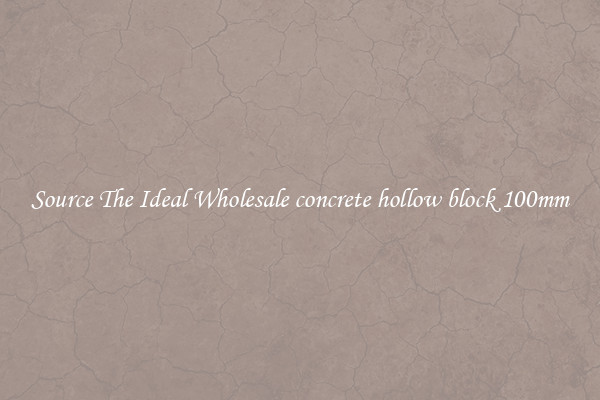 Source The Ideal Wholesale concrete hollow block 100mm