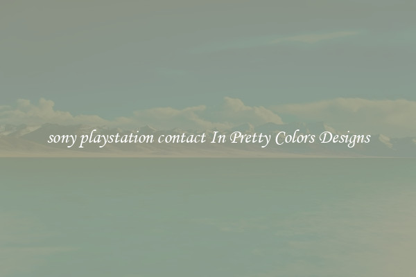 sony playstation contact In Pretty Colors Designs