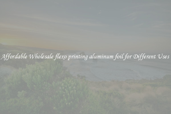 Affordable Wholesale flexo printing aluminum foil for Different Uses 