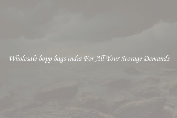 Wholesale bopp bags india For All Your Storage Demands