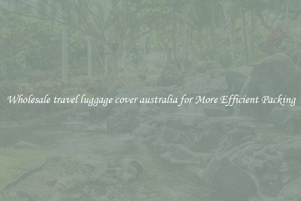 Wholesale travel luggage cover australia for More Efficient Packing