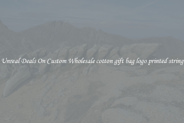 Unreal Deals On Custom Wholesale cotton gift bag logo printed string