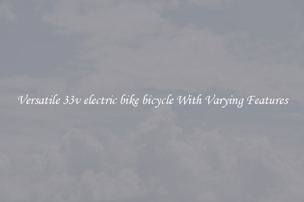 Versatile 33v electric bike bicycle With Varying Features