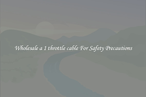 Wholesale a 1 throttle cable For Safety Precautions